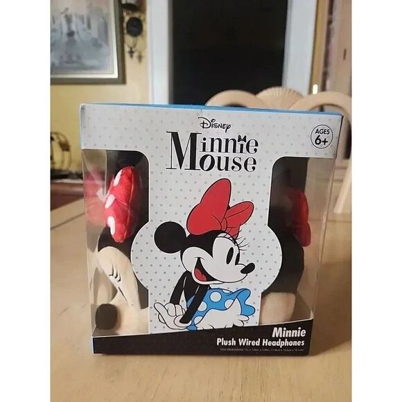 Disney Classic Minnie Mouse Wired Plush Headphones Age 6+ - Picture 1 of 4